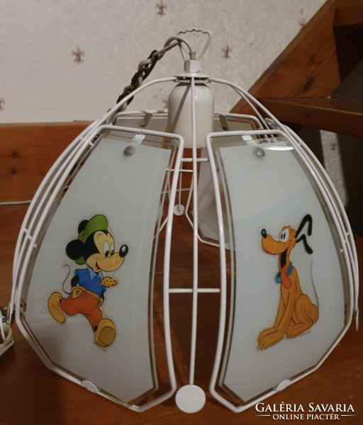 Retró mennyezeti függőlámpa, Walt Disney, Pluto, Mickey Mouse