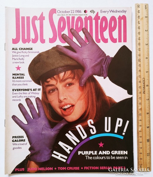 Just Seventeen magazin 86/10/22 Tom Cruise Judd Nelson Mark Reilly Janice Long Ricky Simmonds