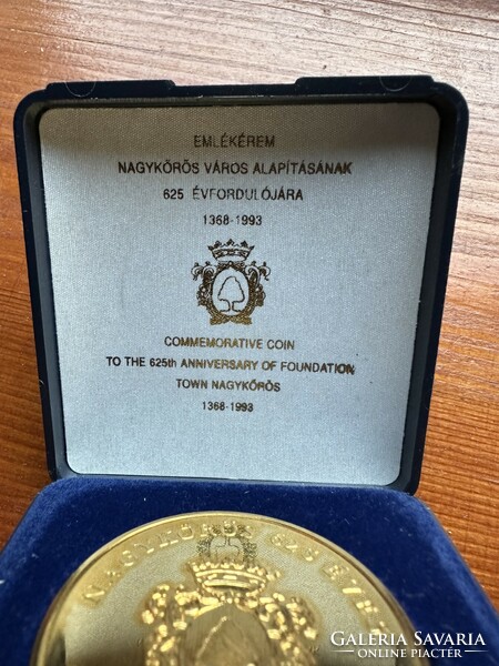 Nagykőrös 625-year commemorative medal 1993