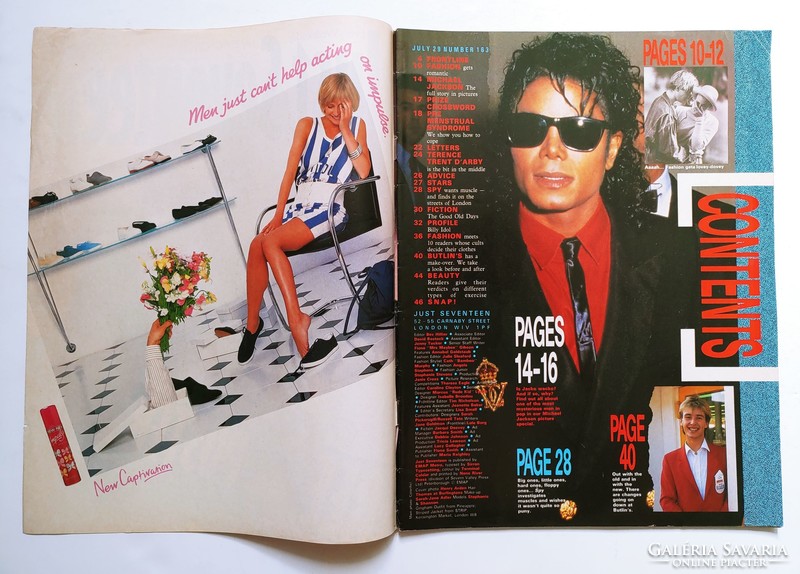 Just seventeen magazine 7/29/87 terence trent d'arby billy idol mel kim rob lowe michael jackson