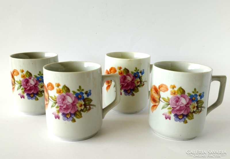 4 old, beautifully marked Zsolnay mugs from the 1920s