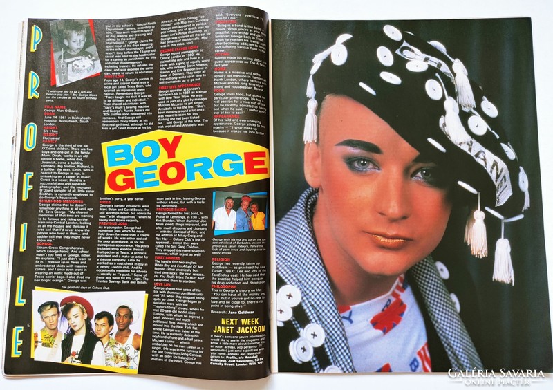 Just Seventeen magazin 87/8/5 Don Johnson poszter Boy George Pseudo Echo