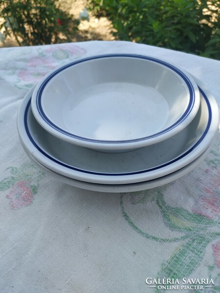 Alföldi porcelán kék csíkos tányér 3 db eladó!