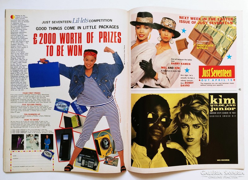Just Seventeen magazin 87/4/8 Curiosity Killed The Cat Michael Jackson Simply Red Frankie Hollywood
