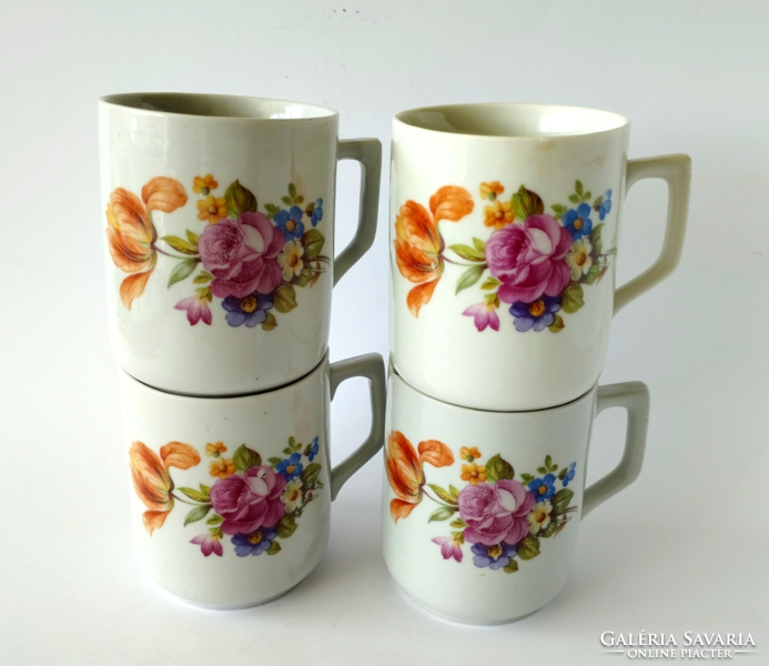 4 old, beautifully marked Zsolnay mugs from the 1920s