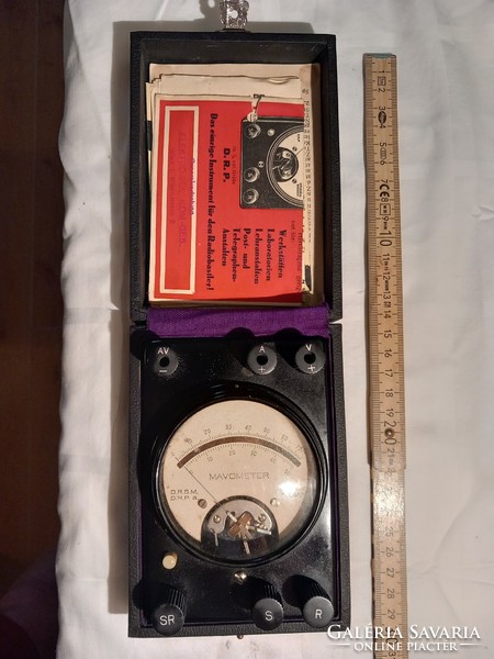 Universal-Mavometer D.R.G.M. , D.R.P.a. , régi német mérőműszer
