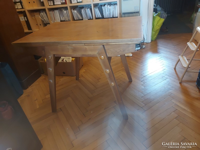 "Attila", kihúzós asztal, mérnökasztal, 100 cm, vagy 175 cm hosszú, 78 cm magas, remek állapotú!