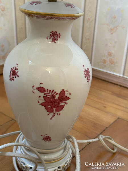 Herendi porcelán asztali lámpa Apponyi mintás