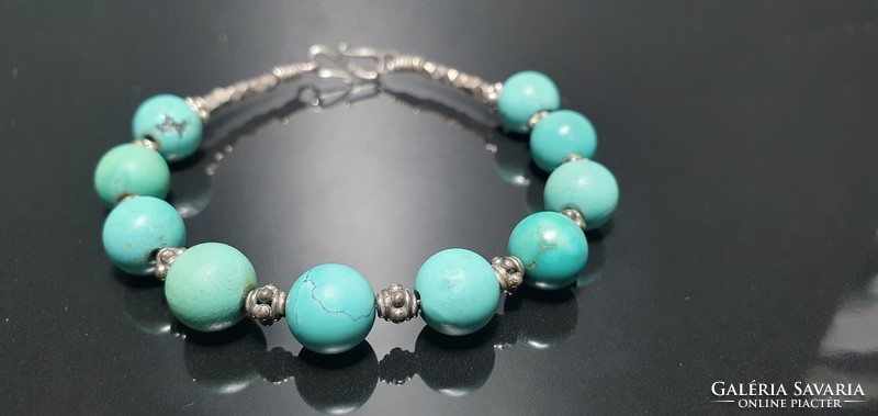Turquoise silver bracelet.