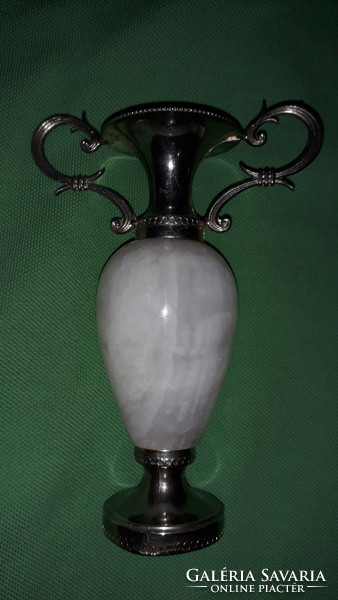 The Italian metal / onyx table / poll decoration jar 14 cm reminiscent of ancient Rome is very beautiful according to the pictures