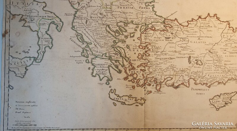 Antik - 1715 - Kelet-Római Birodalom Térkép