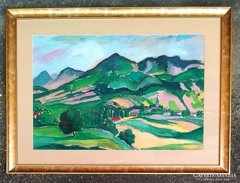 Pap Geza (1883-1961): shepherd c. His 55X82cm landscape is for sale