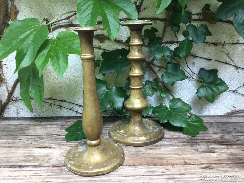 Larger sized heavy copper candle holders
