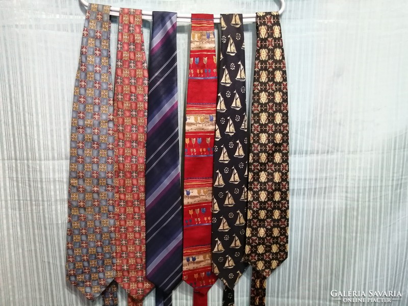 6 db 100 % SILK,selyem, Marks & Spencer nyakkendők, csomagban (5)
