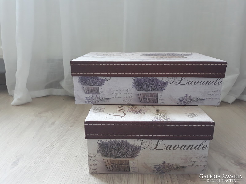 2 lavender storage boxes