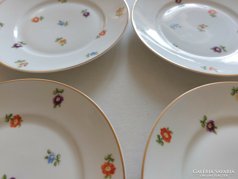 Régi Rosenthal Selb Bavaria porcelán virágos kis tányér 4 db