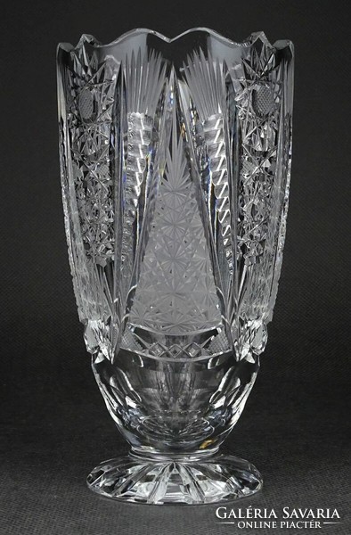 1N232 Talpas ólomkristály váza 15.5 cm