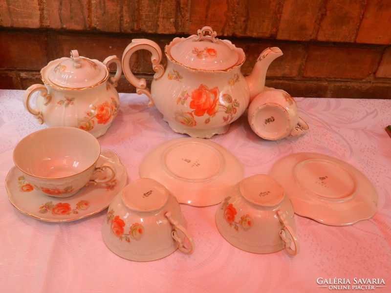 Zsolnay rose tea set. Missing!