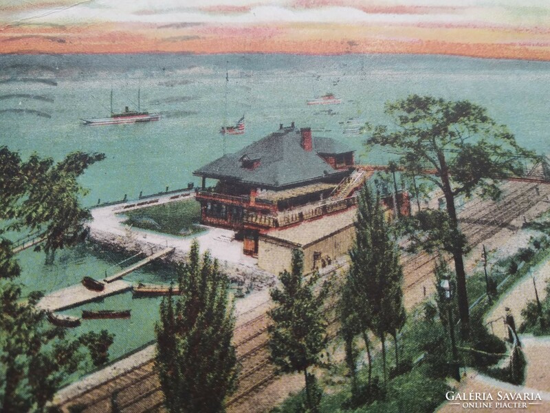 Antik képeslap, New York, Columbia Yacht Club, 1909-ből