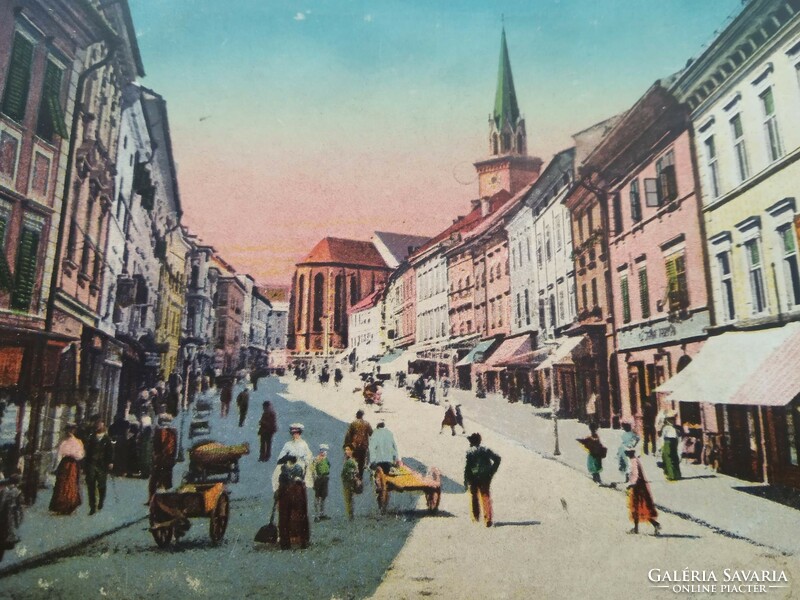 Ausztria, Villach, főtér, 1917-ből.