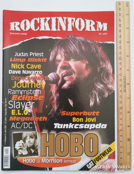 Rockinform magazine #93 2001 hobo depeche mode limp bizkit nick cave journey megadeth rammstein elo