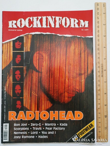 Rockinform magazine #92 2001 radiohead fear factory travis mantra joey ramone lord hades pj harvey