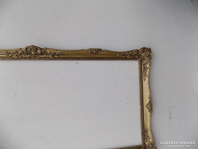 Restored blondel picture frame: 65 x 133 cm. It is in perfect condition. Inner size 52 x 120.5 cm.