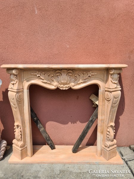 Carved marble fireplace in a special color