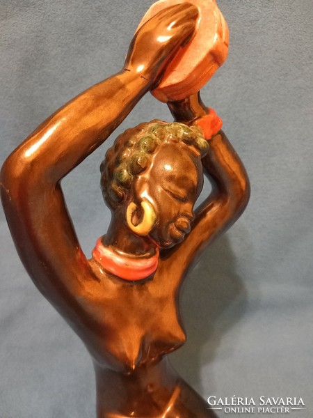 Art deco ceramic African dancing girl