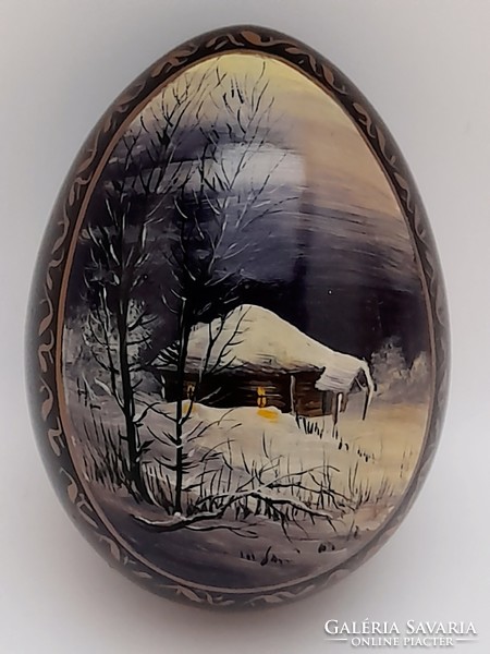 Kézzel festett fa tojás