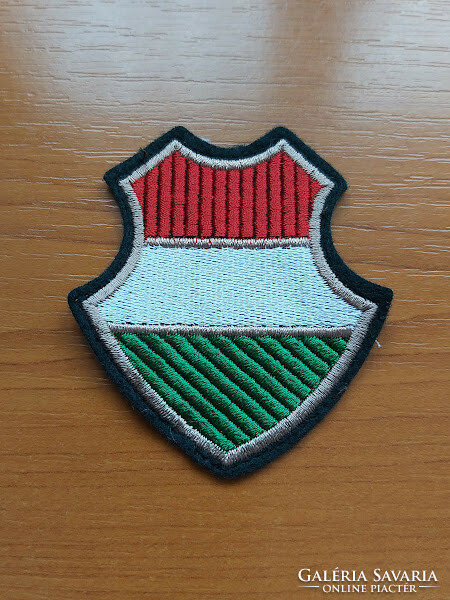 Mh embroidered Hungarian national shield desert border topstitch # + zs