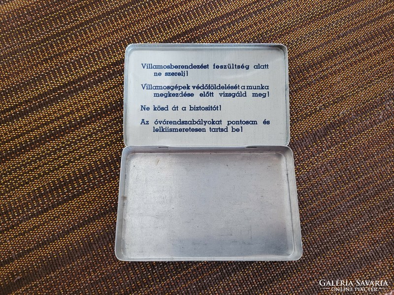 Old metal cigarette box, 8. Miner's day metal box