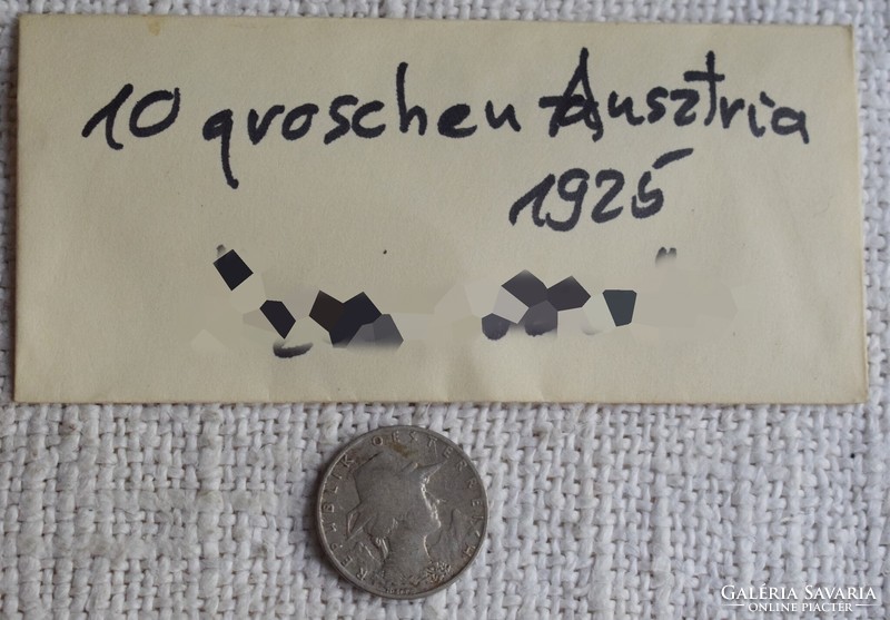 10 Groschen , 1925 , Ausztria , pénz , érme