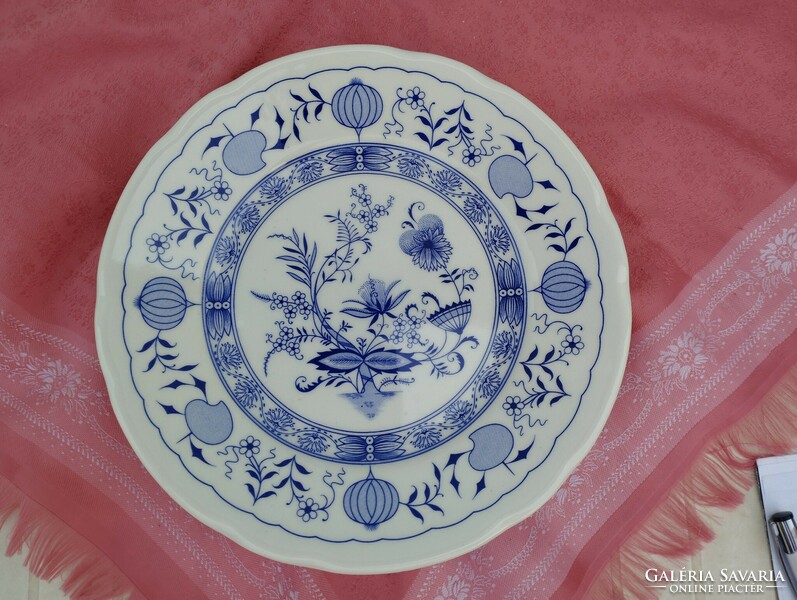 Old English onion pattern porcelain large flat plate