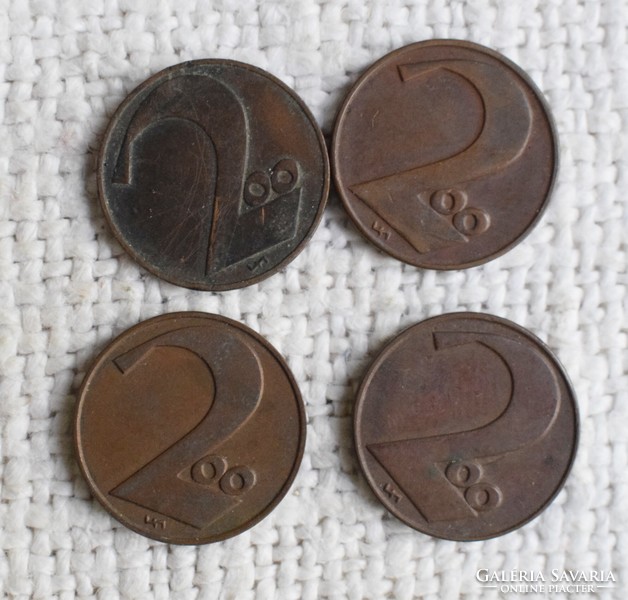Austria 200 kroner, 1924, money, coin, 4 pieces