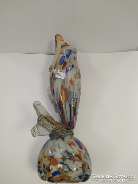 Retro színes üveg hal váza
