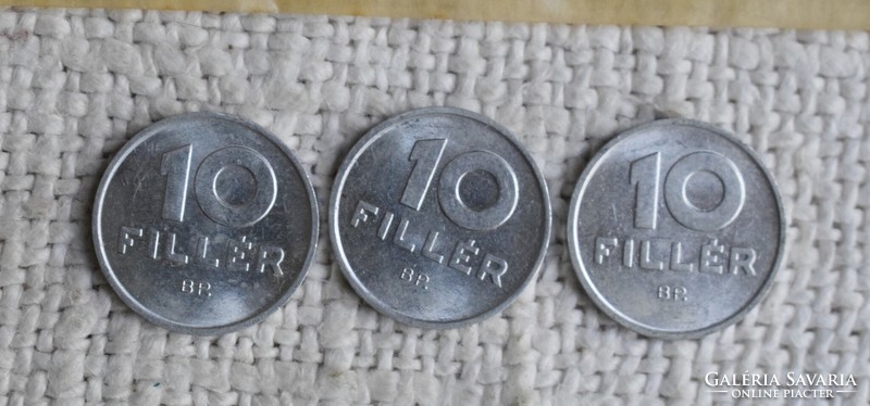 10 Filér, 1992, money, coin, Hungarian Republic 3 pieces