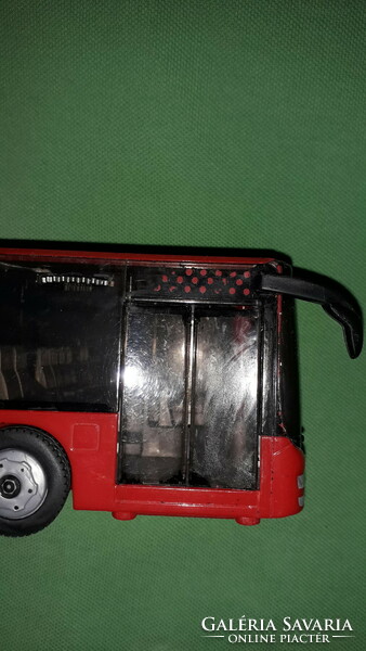 Nagyon szép REALTOY piros plasztik csuklós busz 45 cm a képek szerint