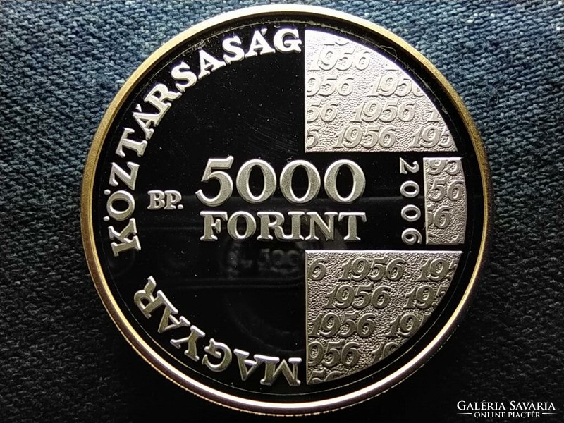 Az 1956-os forradalom emlékére .925 ezüst 5000 Forint 2006 BP BU (id66777)