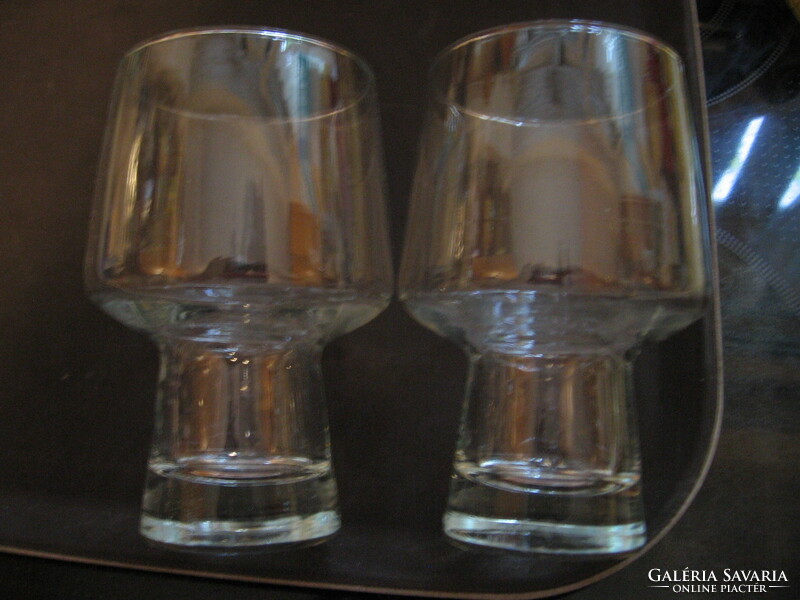 Pair of Libbey beer glasses and candle holders from the 1970s