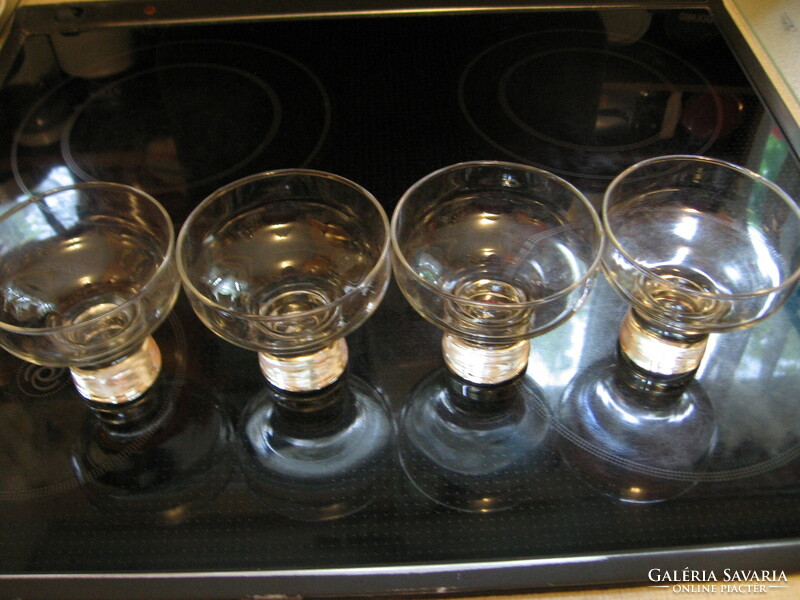 1970s Australian champagne cocktail glass set 