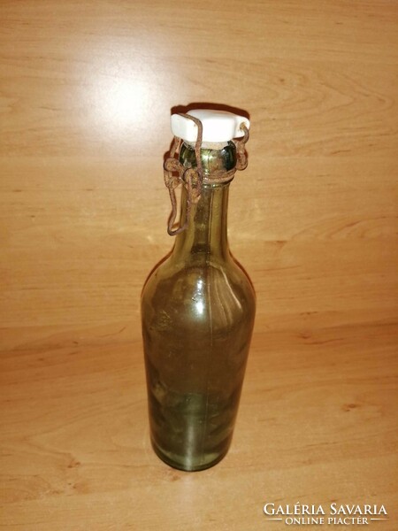 Old small green buckle bottle, bottle (38/d)