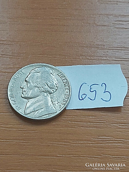 USA 5 cents 1985 d, jefferson 653.