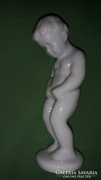 Porcelain miniature model of the Brussels Manneken Pis public statue mini statue 12 cm according to the pictures