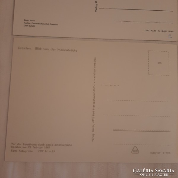 Drezdai képes levelezőlapok 1970-as évek postatiszta 4 db