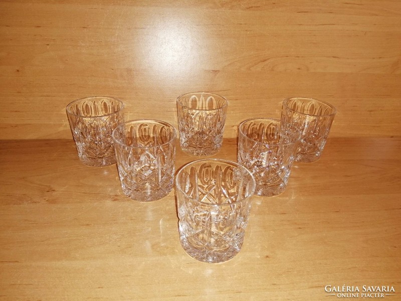 Set of crystal glass glasses, 6 in one - height 7.2 cm, diam. 7 cm (12/k)