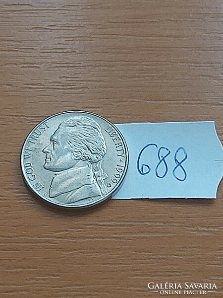 USA 5 cents 1999 d, jefferson 688.