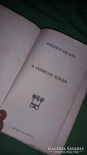 1920 Cca. Kálmán Mikszáth: the fox of the county novel book according to the pictures Revai