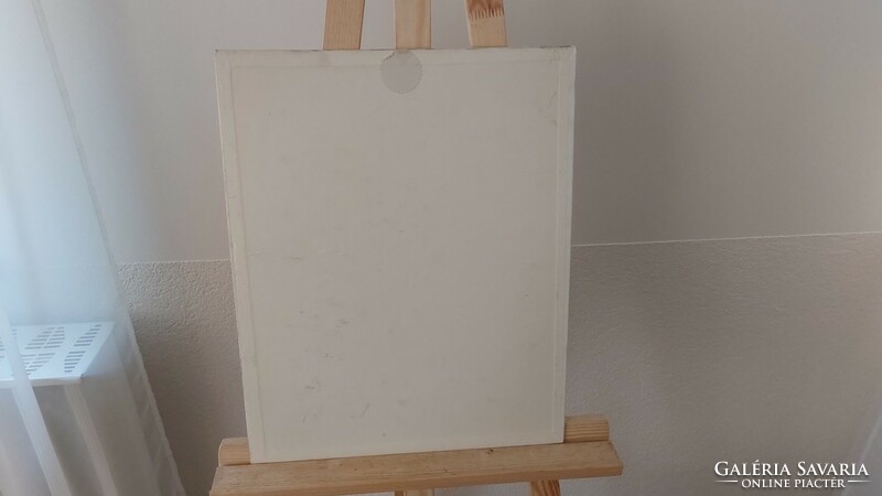 (K) Szignózott sejtelmes nőalak festmény 40x50 cm