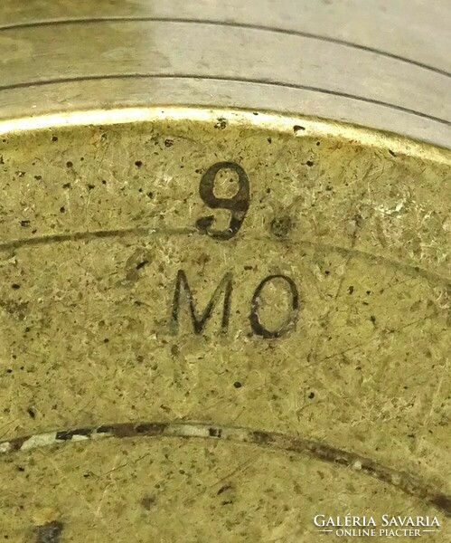 1N297 Antik jelzett MO9 réz mozsár törővel